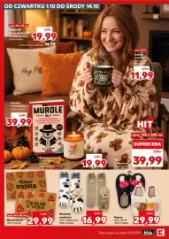Kaufland gazetka tydzień 40 Strona 26: Skarpety szenilowe €16,99, Świeczka sojowa z drewnianym knotem €19,99