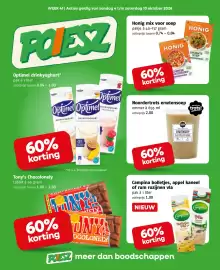 Poiesz folder week 41 Pagina 1: Noordertrots erwtensoep €2,00, Campina bolletjes, appel kaneel of rum rozijnen vla €1,00