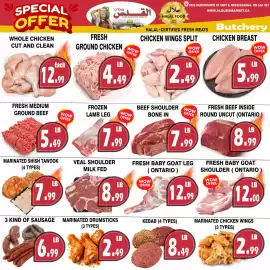 Al-Quds Supermarket flyer week 40 Page 3: Marinated Shish Tawook €7,99, Fresh medium ground beef €5,49
