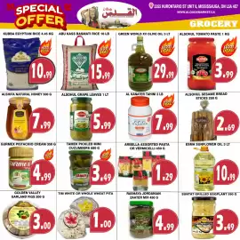 Al-Quds Supermarket flyer week 40 Page 4: Golden Valley garland dried figs €3,00, Abu Kass basmati rice €15,99