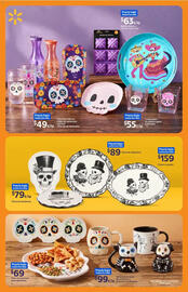 Folleto Walmart Página 6: Plato de melamina €79,00, Variedad de tazas de cerámica o botanero 3 calaveras €0,99