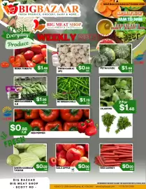 Big Bazaar Canada flyer week 40 Page 1: Fresh Garlic €0,88, Sunset mini cucumber €1,98