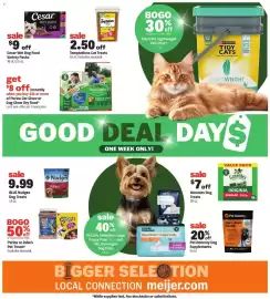 Meijer weekly ad week 41 Page 8: Temptations Cat Treats €2,50, Cesar Wet Dog Food Variety Packs €9,00