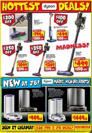 JB Hi-Fi catalogue Page 25: Dyson Nurovi Wash+Dry Robot Vacuum €1.449,00, Dyson V10 Konical + Auto-Empty Dok €799,00