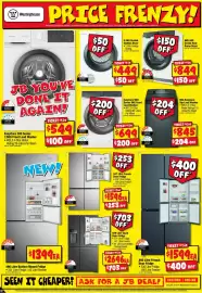 JB Hi-Fi catalogue Page 32: EasyCare 500 Series 9KG Front Load Washer €699,00, 9KG EasyCare Top Load Washer €845,00