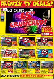 JB Hi-Fi catalogue Page 7: Hisense 65" 4K Hi-QLED Smart TV €995,00, TCL 65" 4K AI Google QD Mini LED TV €1.295,00