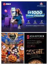 Emax catalogue Page 6: E max BOOK YOUR FIRST FUGHT akbartravels.com Your Reliable Travel Partner A 1000 Travel Voucher Đ400