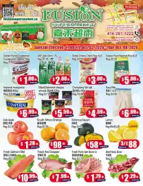 Fusion Supermarket flyer week 40 Page 1: Fresh Pork Ham Bone-in €1,79, Fresh Red Snapper €7,99