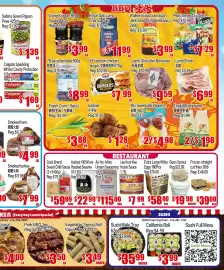 Fusion Supermarket flyer week 40 Page 3: Kebab factory tandoori chicken burgers €7,99, Lamb Shoulder Boneless €9,59