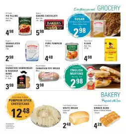 Askews Foods flyer week 41 Page 5: Natural Bakery Canadian Rye Bread €3,98, Pumpkin Spice Cheesecake €12,48