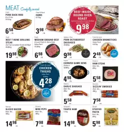 Askews Foods flyer week 41 Page 6: Grimm's garlic sausage €5,58, Cornish game hens €4,98