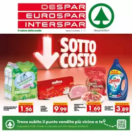 Volantino Despar Sicilia Pagina 26: Acqua naturale San Benedetto €1,56, Bio Presto liquido €3,89