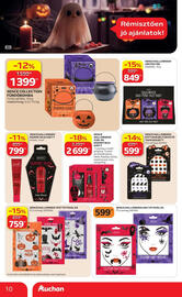 Auchan akciós újság hét 40 Oldal 10: SENCE COLLECTION FÜRDŐBOMBA €1.399,00, SENCE HALLOWEENI ARCFESTÉK €849,00