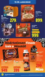 Lidl akciós újság hét 41 Oldal 24: Halloween kétкамрás joghurt €279,00, Halloween reggelizőpehely €899,00