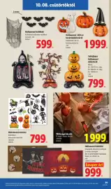 Lidl akciós újság hét 41 Oldal 39: Tökfaragó készlet €1.999,00, Halloweeni matrica €799,00