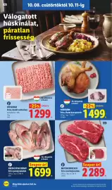 Lidl akciós újság hét 41 Oldal 4: Fresh fish today €1.699,00, Metzgerfrisch leveshús €2.289,00