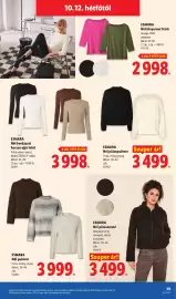 Lidl akciós újság hét 41 Oldal 59: Esmara női plüss pulóver €3.499,00, Esmara női pulóver €3.999,00