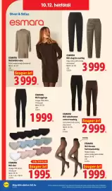 Lidl akciós újság hét 41 Oldal 60: Esmara női velúrhatású sztrecsnnadrág €2.999,00, Esmara női alsó €1.995,00