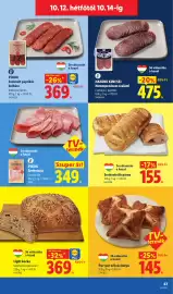 Lidl akciós újság hét 41 Oldal 67: Sertésvirslis párna €155,00, Pikok szeletelt paprikás kolbász €369,00