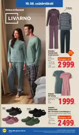 Lidl akciós újság hét 41 Oldal 8: Esmara női hálóing €1.999,00, Esmara / Esmara Men Felnőtt pizsama €2.999,00