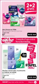 Etos folder Pagina 56: Etos menstruatie, incontinentie en intieme verzorging €3,61, Libresse en TENA €5,78