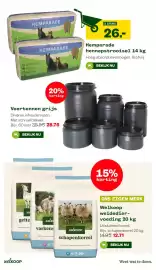 Welkoop folder Pagina 14: Voertonnen grijs €28,76, Welkoop schapenkorrel €12,71