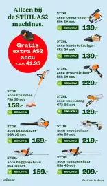 Welkoop folder Pagina 19: STIHL accu snoeischaar ASA 20 set €219,00, STIHL accu bladblazer BGA 30 set €169,00
