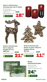 Welkoop folder Pagina 24: Anna's Collection led kaarsen set 3 stuks €18,95, Anna's Collection hert naturel €21,00