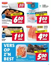 Nettorama folder week 41 Pagina 13: Zalmfilet met huid €4,99, Zeeuwse oesters of gekookte gamba's €5,00