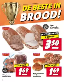 Nettorama folder week 41 Pagina 8: Reuze mueslibollen of rozijnen-krentenbollen €1,69, Witte, bruine of volkoren bollen €1,69