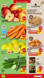PENNY Prospekt woche 41 Seite 5: Deutsche rote Äpfel* €1,29, Deutsche Möhren* €0,99
