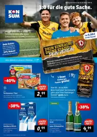 KONSUM Prospekt woche 41 Seite 1: Iglo Schlemmer Filet €2,99, Graf von Wackerbarth Sekt €4,99