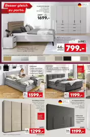 Porta Prospekt Seite 10: BOXSPRINGBETT Ole Gunderson €1.599,00, KLEIDERSCHRANK kaschmir/kaschmir Glas €1.299,00