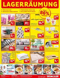 Segmüller Prospekt Seite 6: Dipschale 6er-Set Porzellan, weiß €2,80, Deckenleuchte "Route" €24,99