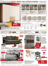 Zurbrüggen Prospekt Seite 22: Schwebetüren-schrank PRIMO €698,00, Hochstuhl LUNCH €59,00