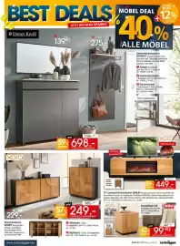 Zurbrüggen Prospekt Seite 25: Kleinmöbelserie WOODY €249,00, TV-Lowboard/Elektrokamin DUBLIN €449,00