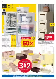 Rusta Prospekt woche 40 Seite 14: Stapelbare Aufbewahrungsbox mit Rollen €19,90, Smartstore Classic Aufbewahrungsbox €2,99