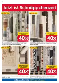 Rusta Prospekt woche 40 Seite 2: Alle einfarbigen Teppiche €11,90, Alle getufteten Teppiche €8,90