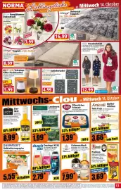 Norma Prospekt woche 42 Seite 13: Deli Pflanzliches Schmalz €1,39, BRİLO LED-Teleskop-Akku-Tischleuchte €5,99