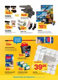 City Gross reklamblad Sida 13: Fixa värmeljus €39,95, Fleecejacka barn €149,00