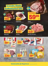City Gross reklamblad Sida 2: Scan bacon €29,00, Högrevsfärs €199,00