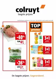 Colruyt folder Pagina 1: Vlees €4,49, Spinazie epinards €1,29