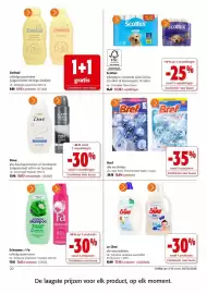 Colruyt folder Pagina 20: Bref alle wc-blokjes €18,69, Dove alle douche producten of deodorants €19,01