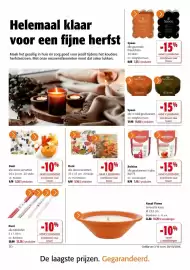 Colruyt folder Pagina 34: Bolsius alle geurkaarsen in glas €7,46, Duni alle decor-servetten €5,56