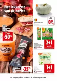Colruyt folder Pagina 6: Pompoen Crown Prince €0,89, Marcassou volledig assortiment €7,16