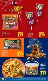 Folheto Lidl semana 41 Página 14: Halloween Pipocas Caramelizadas €2,69