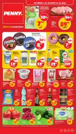 Penny Market leták týden 41 Strana 1: Milkeria tradiční pomazánkové €19,90, Rezonátor pečená šunka €19,90