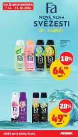 Penny Market leták týden 41 Strana 34: Fa deosprej různé druhy €49,90, Fa sprchový gel €64,90