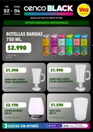 Catálogo Supermercados Vea Página 6: Jarro mug vidrio 180ml transparente €131,40, Krea - botellas bandas €2.990,00