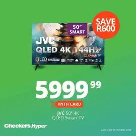 Checkers catalogue Page 4: JVC 50" 4K QLED Smart TV €5.999,99